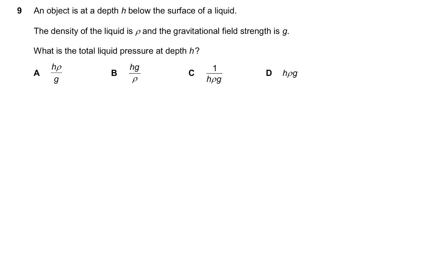 Question 9, March 2026, 0625 Paper 22