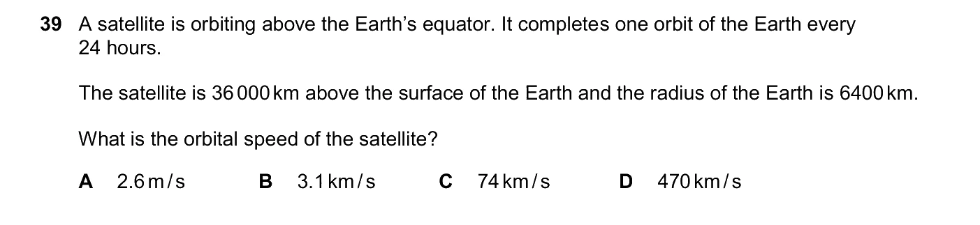 Question 39, March 2026, 0625 Paper 22